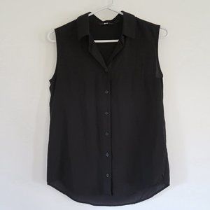 Rayon Collared Sleeveless Top